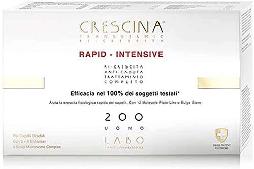 Crescina Transdermic RAPID-INTENSIVE 200 Man 20+20 Hair Growth Vials