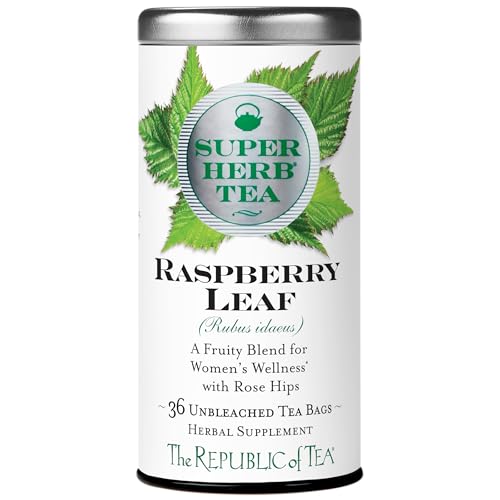 The Republic of Tea Raspberry Leaf SuperHerb Tea Tin