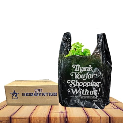 7STAR 1/6 1000 Count 12 Micron Thank You Bags | - 15.5