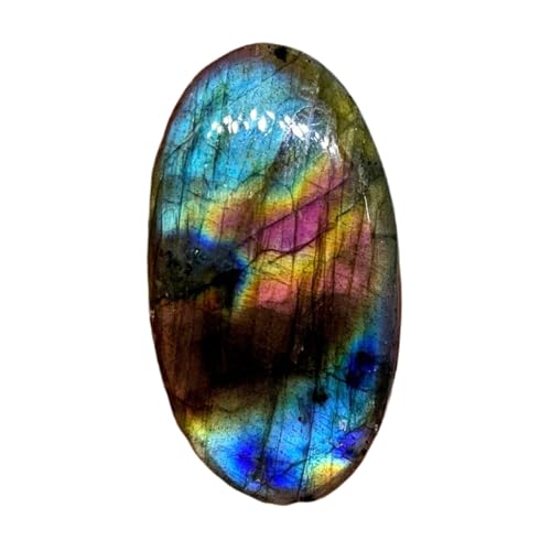 Labradorite cabochon 38x21x5mm pour création de bijoux DIY
