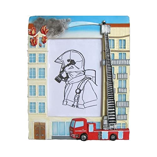 Cadre photo pompier grande échelle