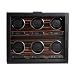 WOLF 459256 Roadster 6 Piece Watch Winder with Cover, Black