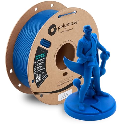 Polymaker HT-PLA-GF Filament 1.75mm Blue, High Temp PLA for 3D Printing, Heat Resistant to 150°C, Easy to Print, Easy to