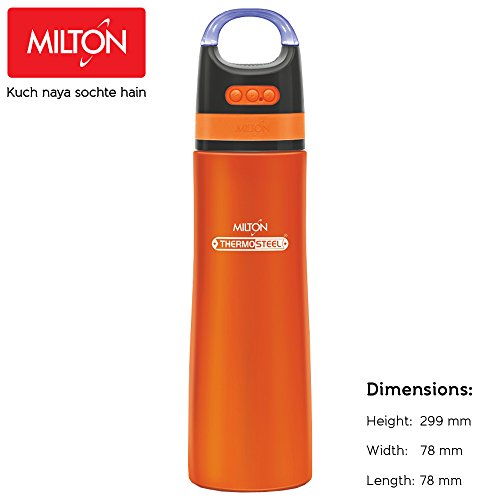 Image of Milton Boom 900 Stainless Steel Bottle with Wireless Bluetooth Speaker, 700 ml, Orange