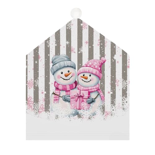 Stuhlhusse Weihnachtsmütze 30 Lukery Schneemann Stuhlhussen Weihnachtsmütze, 2 4 6 8er Set...
