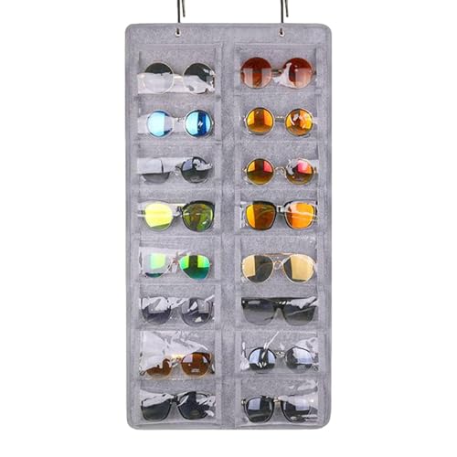 Genérico Organizador De Gafas De Sol - Organizador Plegable de Pared | Porta Lentes y Estuche Expositor | para Viajes Hogar Dormitorio Puerta de Armario Recibidor