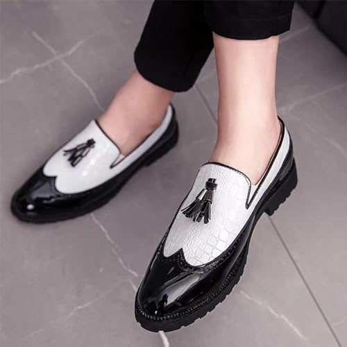 Men's Leather Low Heel Slip-On Business Oxford Shoes Fashionable Lace Up Comfortable Fashion Breathable Prom Business Wedding Dress Shoes Casual Formal Office Work Shoes2