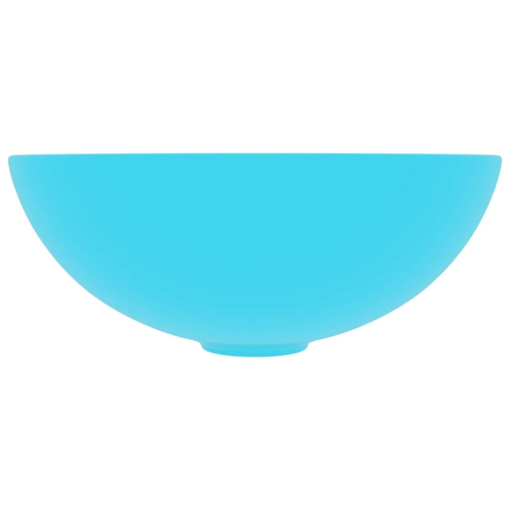 Umywalka łazienkowa 4,5 cm, ceramiczna, jasnozielona, okrągła, z otworem odpływowym 4,5 cm, matowa, łatwa do czyszczenia, bez przelewu
