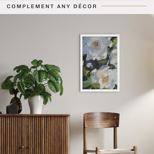 Image of MCS Foundation 12x18 Poster Frame Traditional White, Vertical & Horizontal Wall Hanging Large Picture Frame for Photos, Posters & Art Prints (1-Pack)