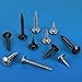 VGBUY 220Pcs #8 x 1/2 Inch Wood Screws Phillips Modified Truss Head Stainless Steel 410 Quick Metal Self Tapping Screws,Black Zinc Plated