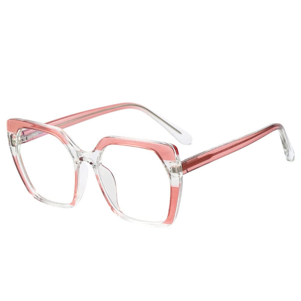 Retro kwadratowe damskie okulary oprawka przezroczyste soczewki okulary męskie okulary z zawiasami sprężynowymi, 6, Rozmiar Uniwersalny