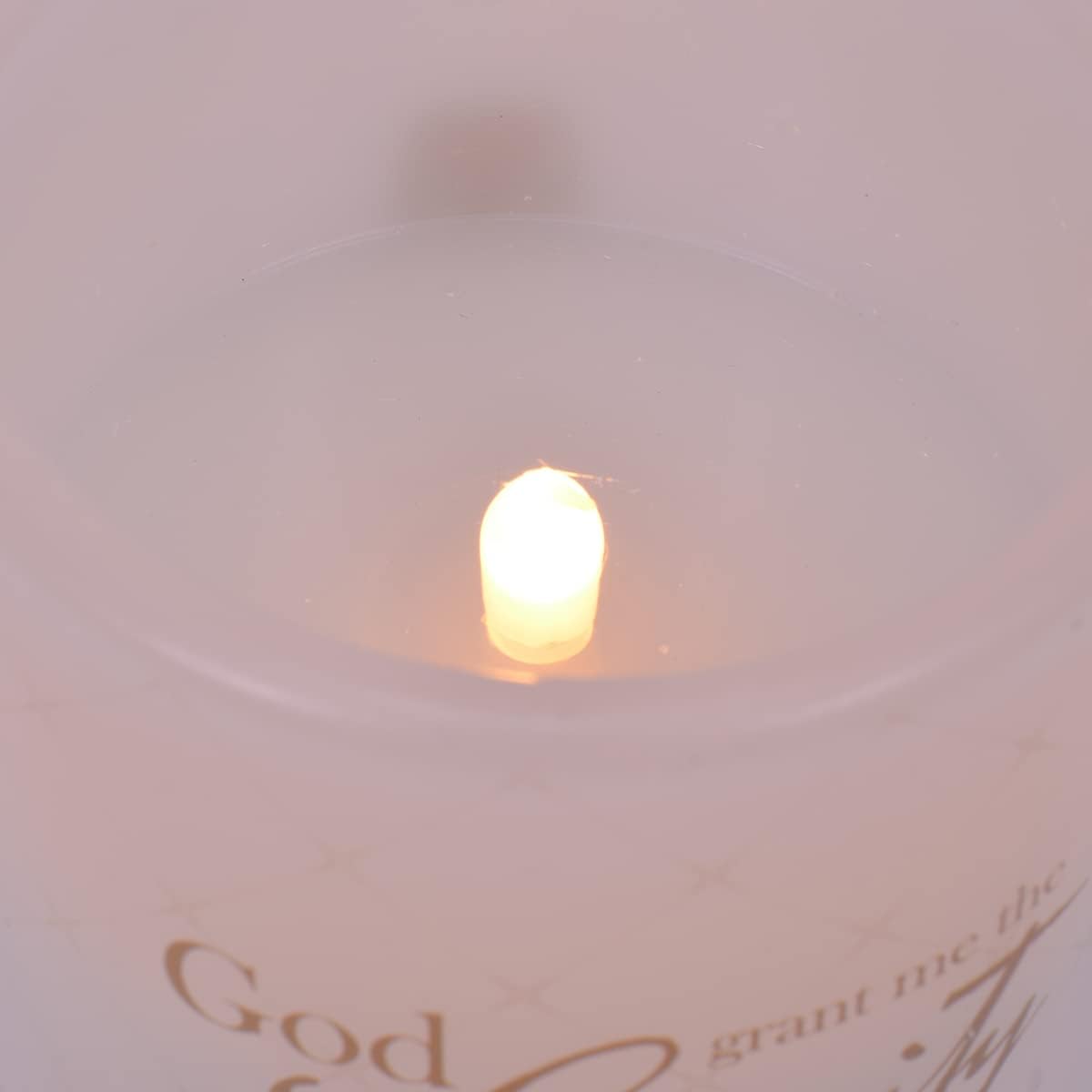 Mark Feldstein & Associates Serenity Prayer Flameless LED Inspirational Candle Pillar, 4 x 6 Inch
