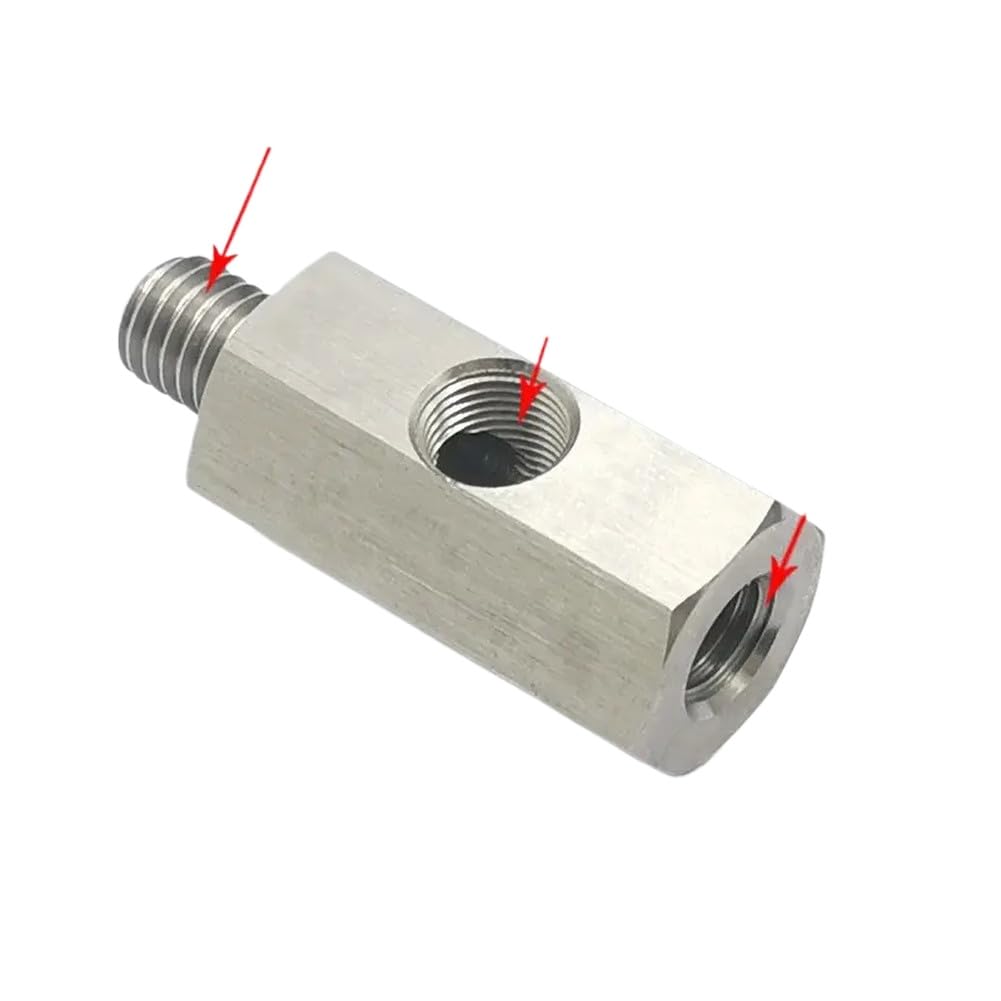 Jieyo Women's Onecolor Oil Pressure Tee Adapter M10x1.0 To M10x1.0 With 1/8 Npt Side Holes For Turbo Supply Feed Line Gauge