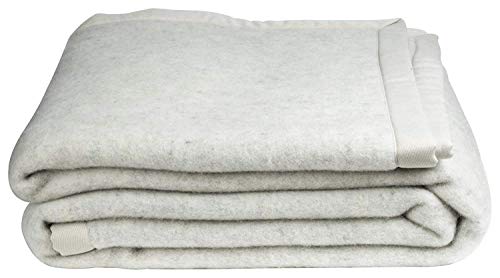 Zenoni & Colombi Manta 100% pura lana virgen Lambswool u0096 Marca Woolmark (matrimonio, gris)