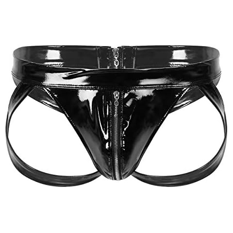 Runhomal Men's Metallic Pouch Bikini Briefs Cover
