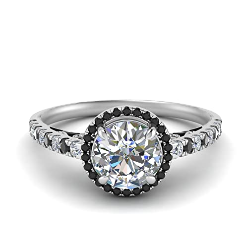 Bague de fiançailles vintage ronde à porter au quotidien pour femme élégante