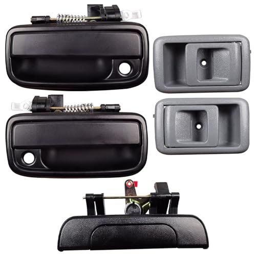 Lcyolada Exterior & Interior Door Handle Set Compatible with 2001-2004 Toyota Tacoma Replaces# 69220-35020 69210-35020 6909035010