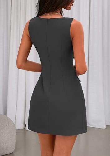 Image of PRETTYGARDEN Womens Sleeveless Summer Dresses 2026 Formal Boat Neck Bodycon Elegant A Line Business Work Office Mini Dress