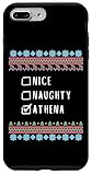 Athena Nice Naughty Christmas Name Funny