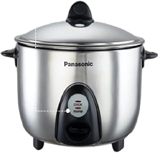 Panasonic SR-G18(SUS) I 660 Watts I Fully 304 Stainless Steel Automatic Electric Rice Cooker 1.8 Litres |3 Layer Stainless Steel Clad Pan, Lid and Plate I Cooks upto 1 Kg Raw Rice|With Keep Warm
