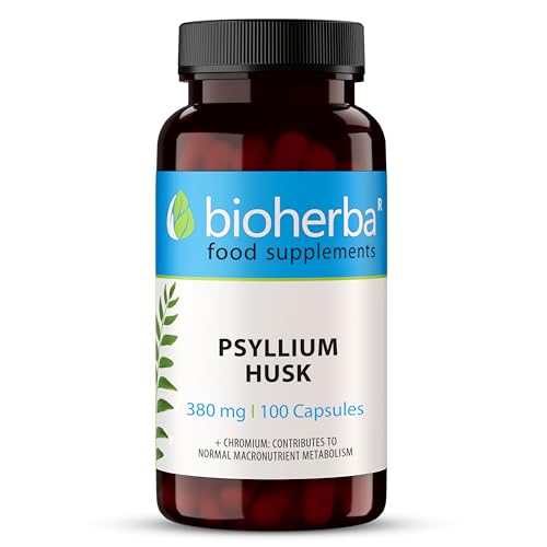 BIOHERBA Cápsulas Psyllium Husk 380 mg, 100 unidades