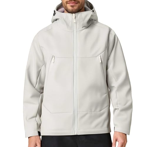RUMAOZIA Chaqueta con capucha para hombre, resistente al viento, chaqueta de senderismo para exteriores, transpirable, chaqueta cortavientos, chaqueta ligera para exteriores con capucha, chaqueta de