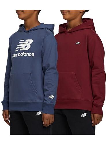 New Balance Boys Hoodie 2-Pack – Premium Comfy Cotton Blended Fleece Pullover Hoodies for Kids, Soft Boys Sweatshirts