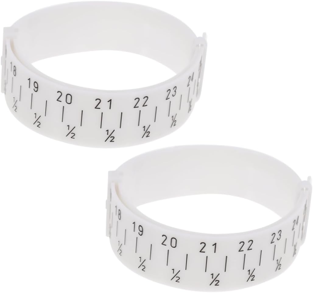 NUOBESTY 2pcs Bracelet Measuring Tool Durable Bangle Sizer for Accurate Wrist Measurement Smooth Surface Essential for Jewelry Making and Watch Sizing White