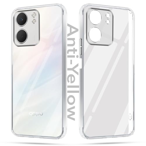 Image of Jkobi Lifetime Anti-Yellow Clear Back Cover Case for Oppo A5X (Sleek Hard Crystal | Shockproof and Camera Protection)
