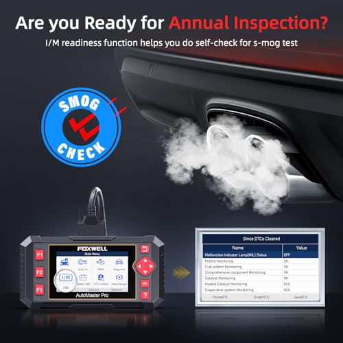 FOXWELL Car Scanner NT604 Elite OBD2 Scanner ABS SRS Transmission, Check Engine Code Reader,Diagnostic Scan Tool with SRS Airbag Scanner,Car Diagnostic Scanner for Cars