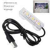Tnfeeon USB LED Aquarium Light, 20 cm Unterwasser Lampe mit Mehrfarben Beleuchtung für Aquarien, Korallen & Wasserpflanzen, 12V, Einfache Installation