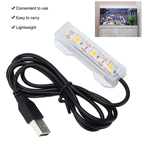 Tnfeeon USB LED Aquarium Light, 20 cm Unterwasser Lampe mit Mehrfarben Beleuchtung für Aquarien, Korallen & Wasserpflanzen, 12V, Einfache Installation