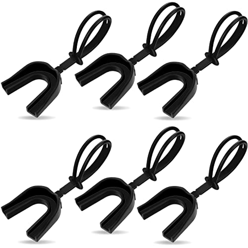 TOODOO 6 Pcs Strapped Mouth Guard Sports Mouthguard with Strap No Boil Football Boxing Mouthpiece...