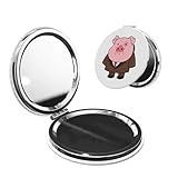 コンパクトミラー 化粧鏡 携帯ミラー 手鏡 メイクアップミラー 折りたたみ式 両面拡大鏡 旅行 携帯便利