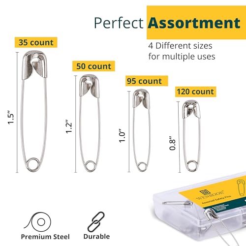 Wenrook WEN-000 300 Pack Safety Pins Assorted thumb #2