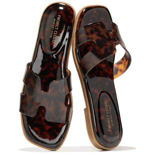 Image of Project Cloud 100% Genuine Leather Sandals Women Flats For Women (Jannel)