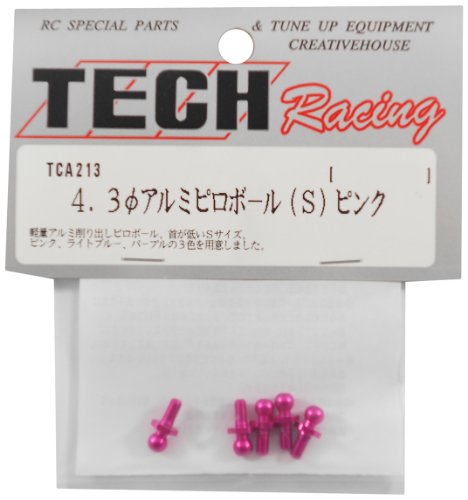 TCA213 Pyro Balle Aluminium 4.3 S Rose Anodisé Haute Durabilité TECH Racing