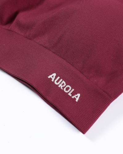 Image of AUROLA Power Womens Square Back Basic Sports Bra - Square Neck Padded Low Impact Yoga Bra Workout Crop Top