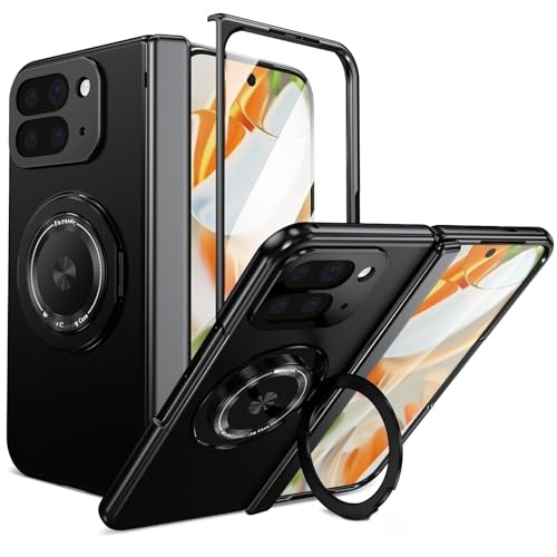 for pixel 10 pro fold �p �P�[�X ���O�z���_�[�t�� �����X�N���[���v���e�N�^�[ �X�^���h�t�� 360�x��] �J�����ی� �w��h�~ �ϏՌ� �V���v�� �؍� for google pixel 10 pro fold �p �P�[�X �}�O�l�b�g