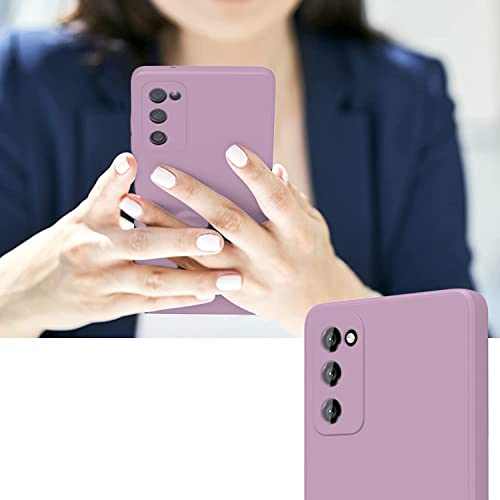 Image of DIZORO Microfiber Cover Compatible with Samsung Galaxy S20Fe Case 6.5 inch, Liquid Silicone Gel Rubber Shockproof Case Soft Microfiber Cloth Lining Cushion Compatible for Samsung 20 Fe (Lilac)