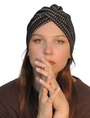 Turban imprimé B-2058 Gemetrico Granate pour vos sorties d'été