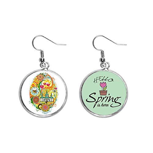 Pendientes de primavera con colgante de grafiti el regalo original de joyería