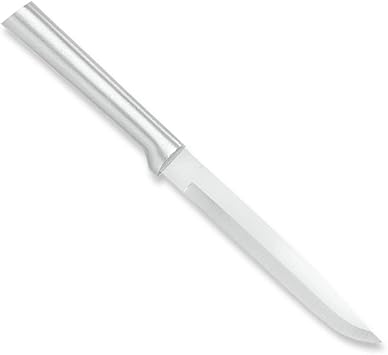 Rada Cutlery Utility Steak Knife (R104), 4.88 Stainless Steel Serrated Blade, Silver Handle
