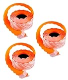 PAPELIVI –Etiquetas autoadhesivas para etiquetadores de precios (naranja/26 x 12 mm), despegables, etiquetado con precio, fecha... (Adhesivo permanente, 3000 etiquetas) (3000)