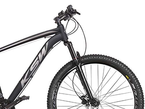 Bicicleta Aro 29 KSW XLT 21v Freio a Disco Preto com Prata 21