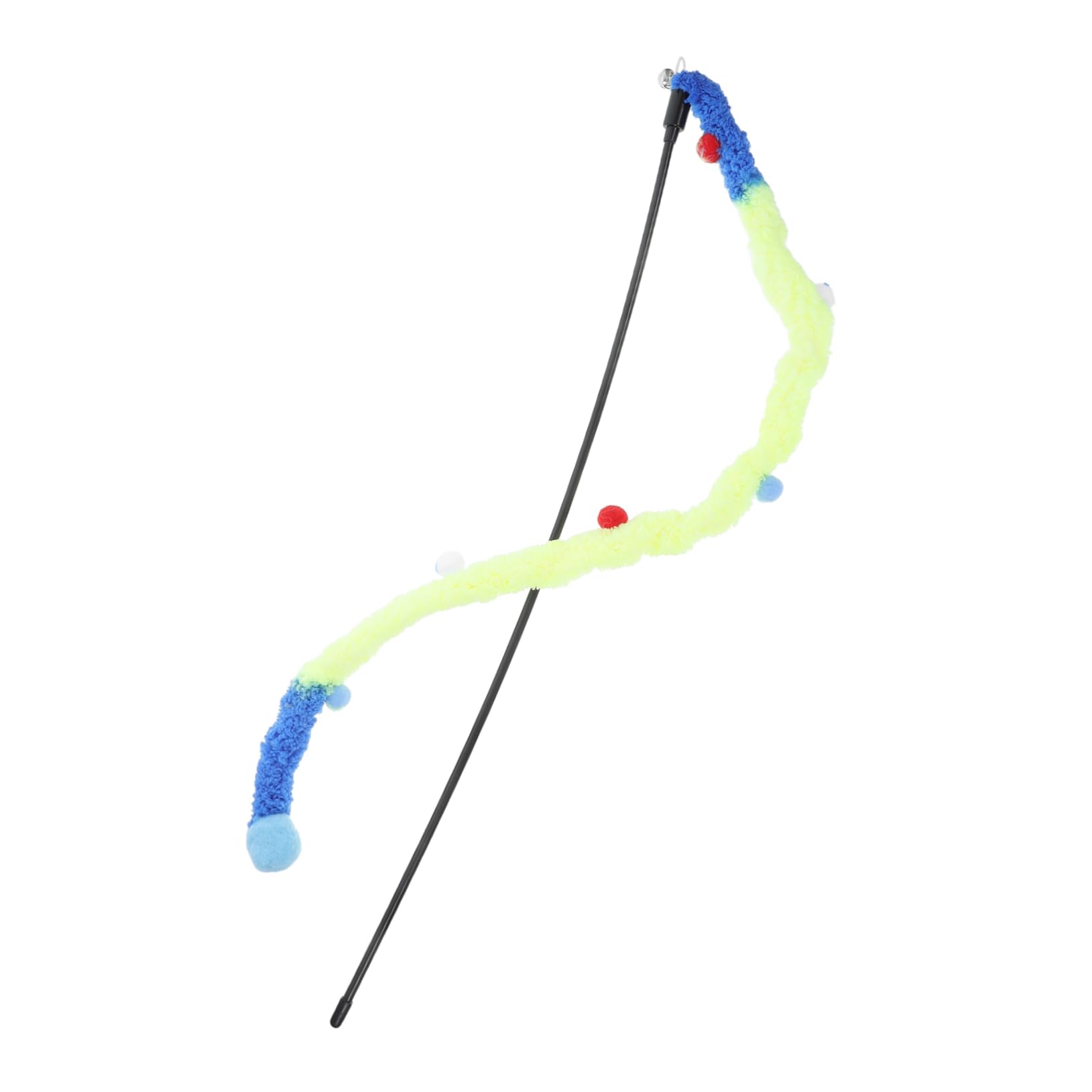 GRIRIW Entertainment for Cats Plush Teaser Bell Ball Interactive Cat for Christmas Fun