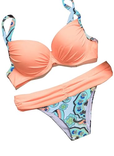 Astylish Women Push Up Two Piece Bikini Swimsuits Padded Swimwear Bathing Suit2