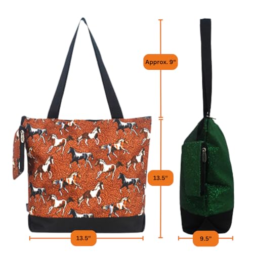 Image of NGIL Medium Top Zipper Closure Canvas Tote Bag with Attached Matching Coin Purse For Moms and Nurses