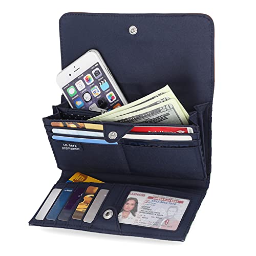 Image of Nautica womens The Perfect Carry All Money Manager Wallet Organizer with RFID Blocking Wallet, Lime, One Size