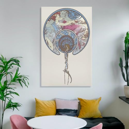 Mucha Passing Wind impression sur toile pour d&eacute;co salon - 6